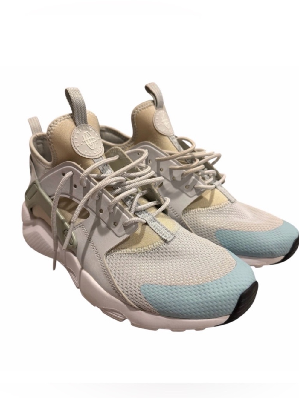 Nike Air Huarache Run Sneakers Youth 7Y Cream Mint White 847568-011‎